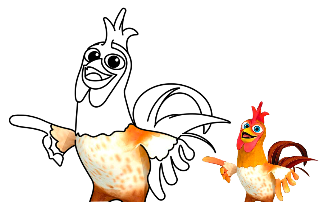 Idéias para desenho de frango MX-Bambu🐓🐔🎶| Vamos desenhar!🎨| Pintar e colorir para crianças e bebês🌿🌤️😵